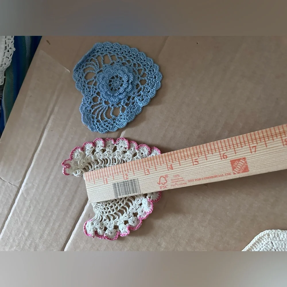 Handmade Crochet Doilies etc lot of 10 Vintage